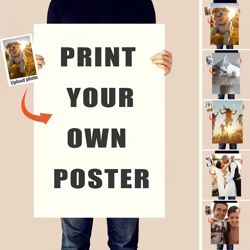 Photography Poster - Personalized unframed Photo/Text Poster - Upload