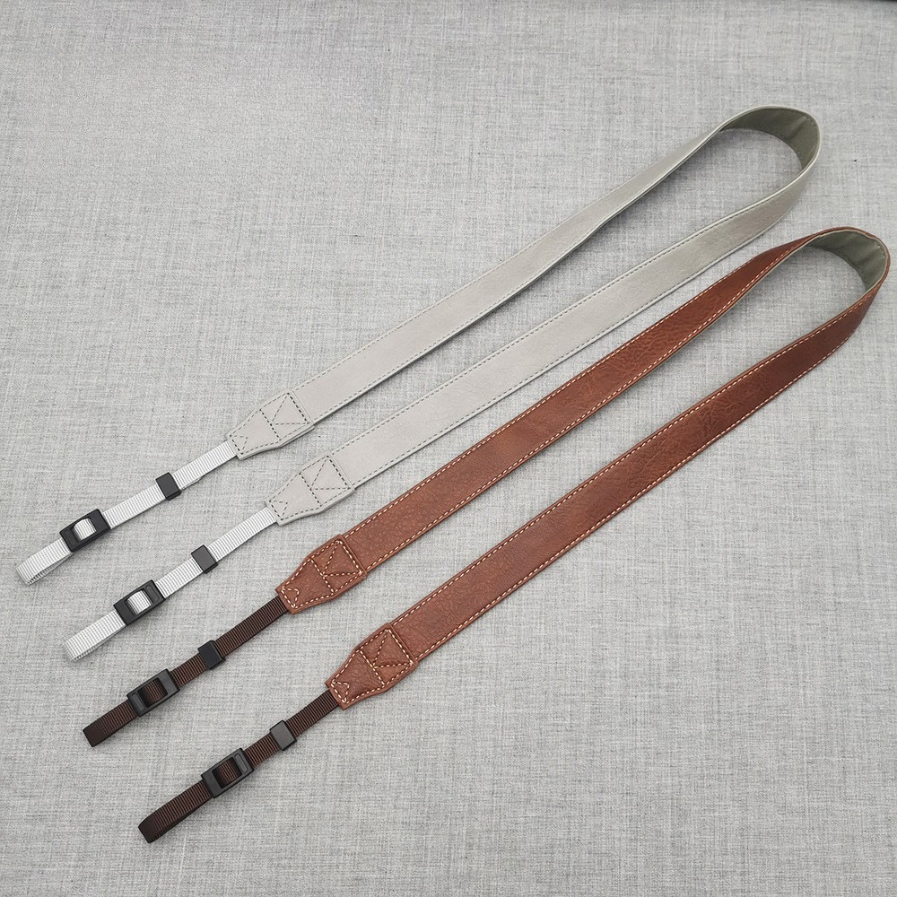 Camera Strap Leather - PU Leather Camera Shoulder Strap Retro