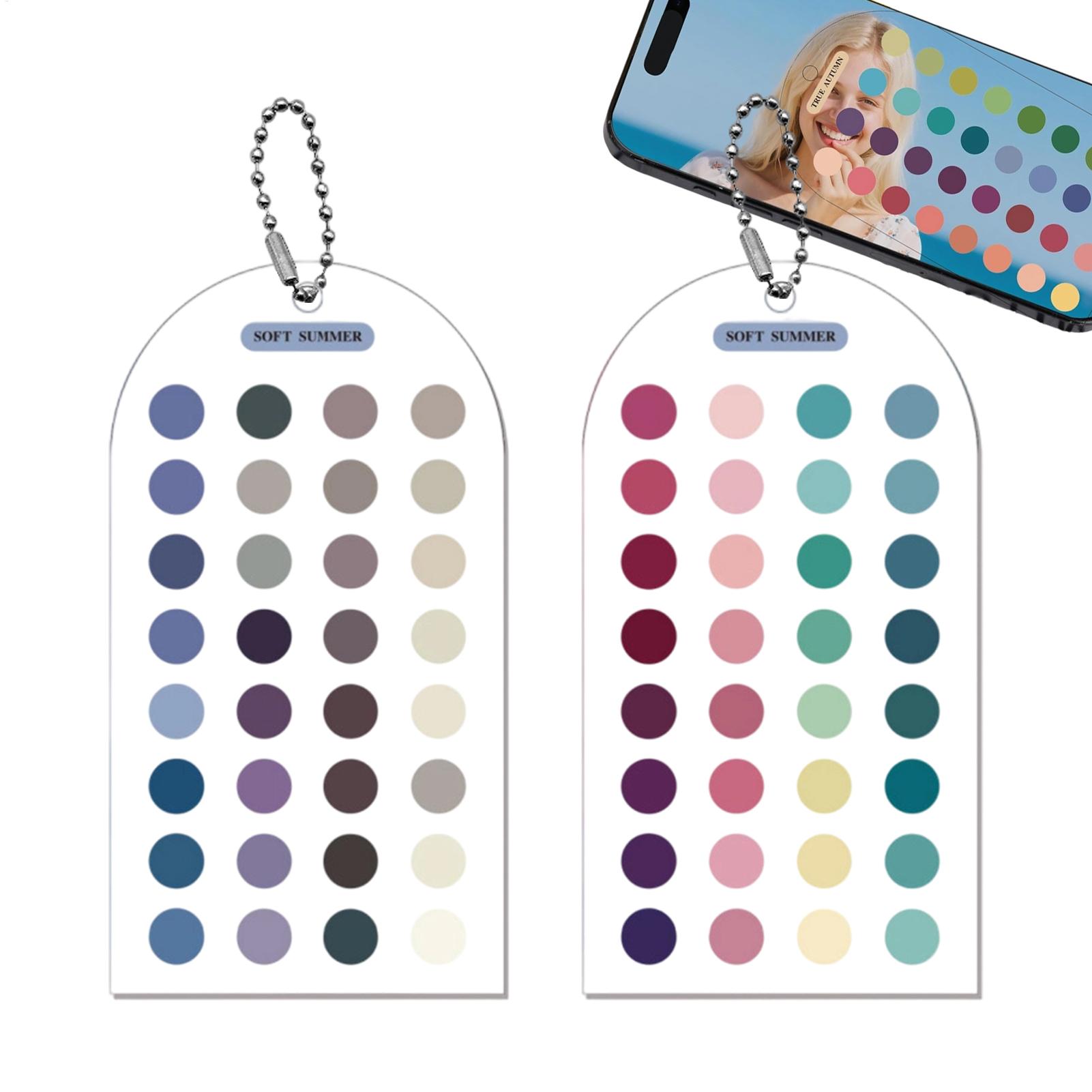 Color Checker Card - 2Pcs Soft Summer Color Cards Color