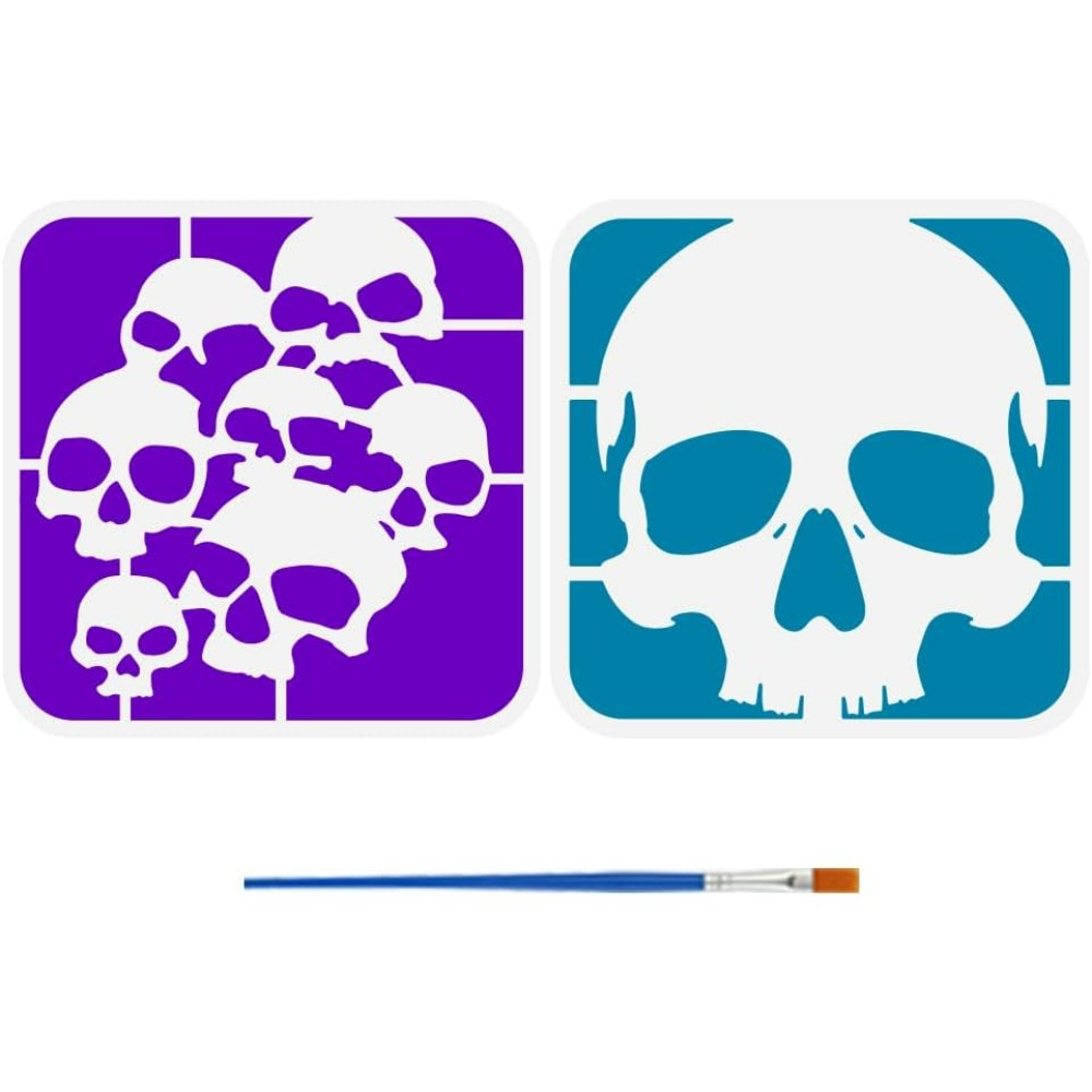 Photography Techniques - 2 Pcs Skull Pattern Stencils with
