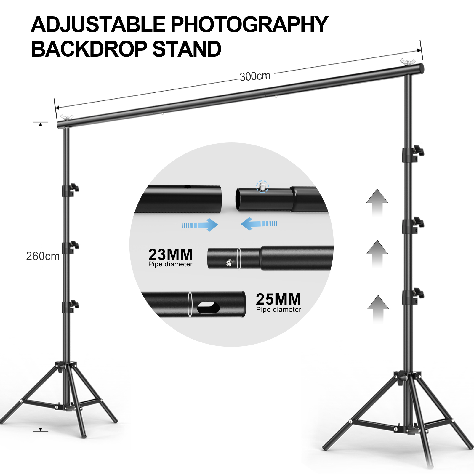 Adjustable Photography Backdro - огляд і ціна Backdrop Stand Kit