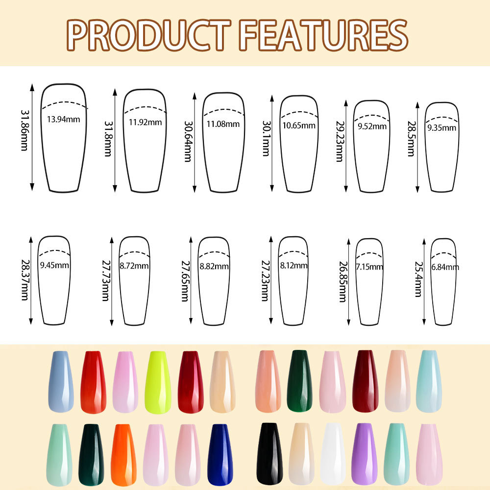 576pcs/Box Colorful Fake Nails - огляд і ціна Photography Tips