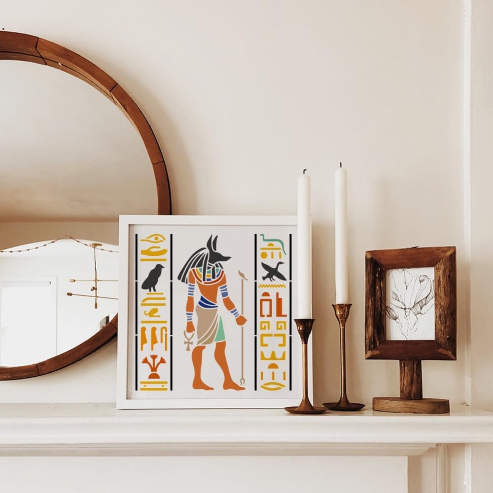 4 PCS Egyptian Symbols Stencil - огляд і ціна Photography Techniques