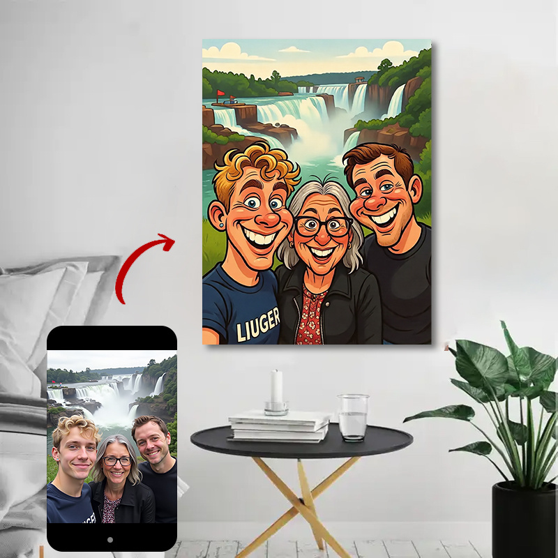 Custom Family Cartoon Poster F - огляд і ціна Photography Poster