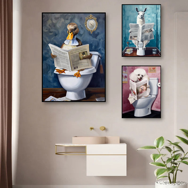 Bathroom Decor Colorful Animal - огляд і ціна Photography Duck
