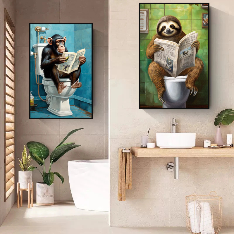 Bathroom Decor Colorful Animal - огляд і ціна Photography Duck