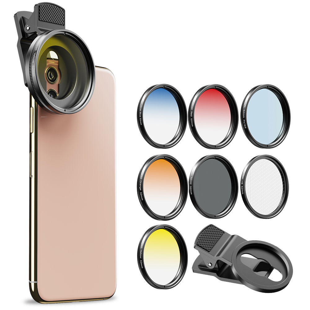 APEXEL 52mm 7in1 Gradual Filte - огляд і ціна Photography Yellow Filter