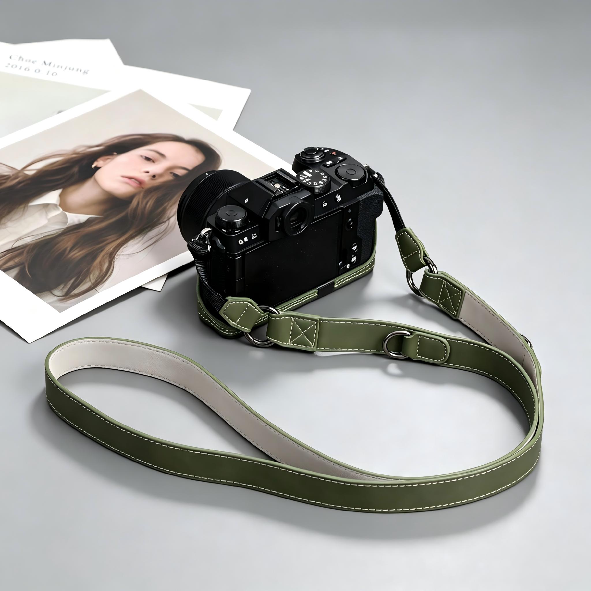 Retro Oily Wax Leather Camera  - огляд і ціна Camera Strap Leather