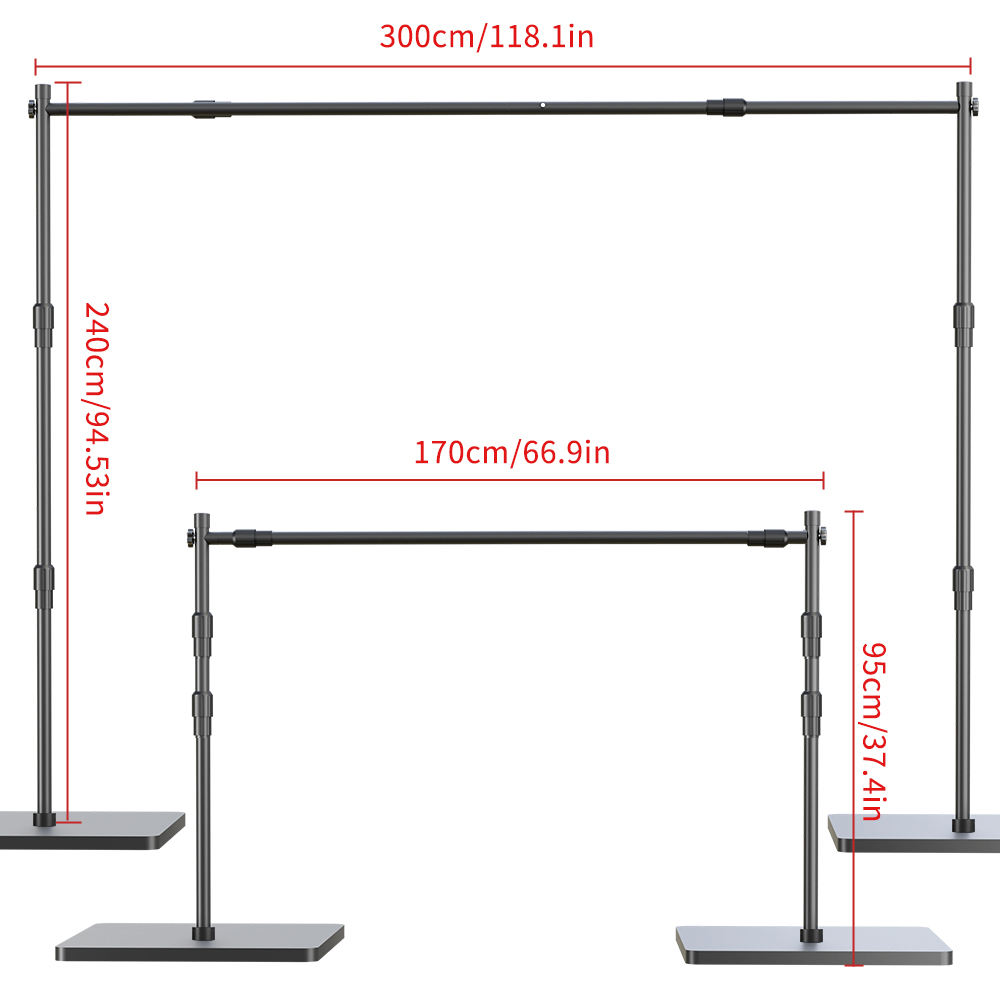 2.4X3M Heavy Duty Background B - огляд і ціна Backdrop Stand Kit