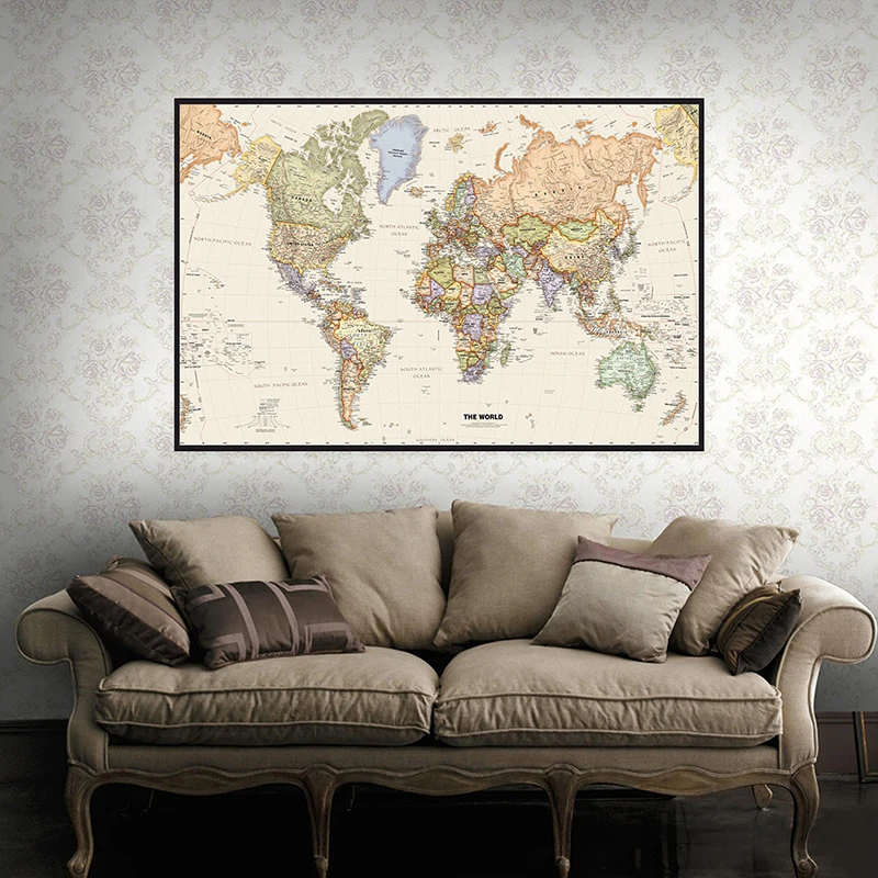 150x225cm Retro World Map Phot - огляд і ціна Photography Mapped
