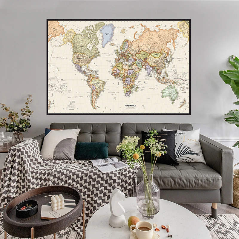 150x225cm Retro World Map Phot - огляд і ціна Photography Mapped