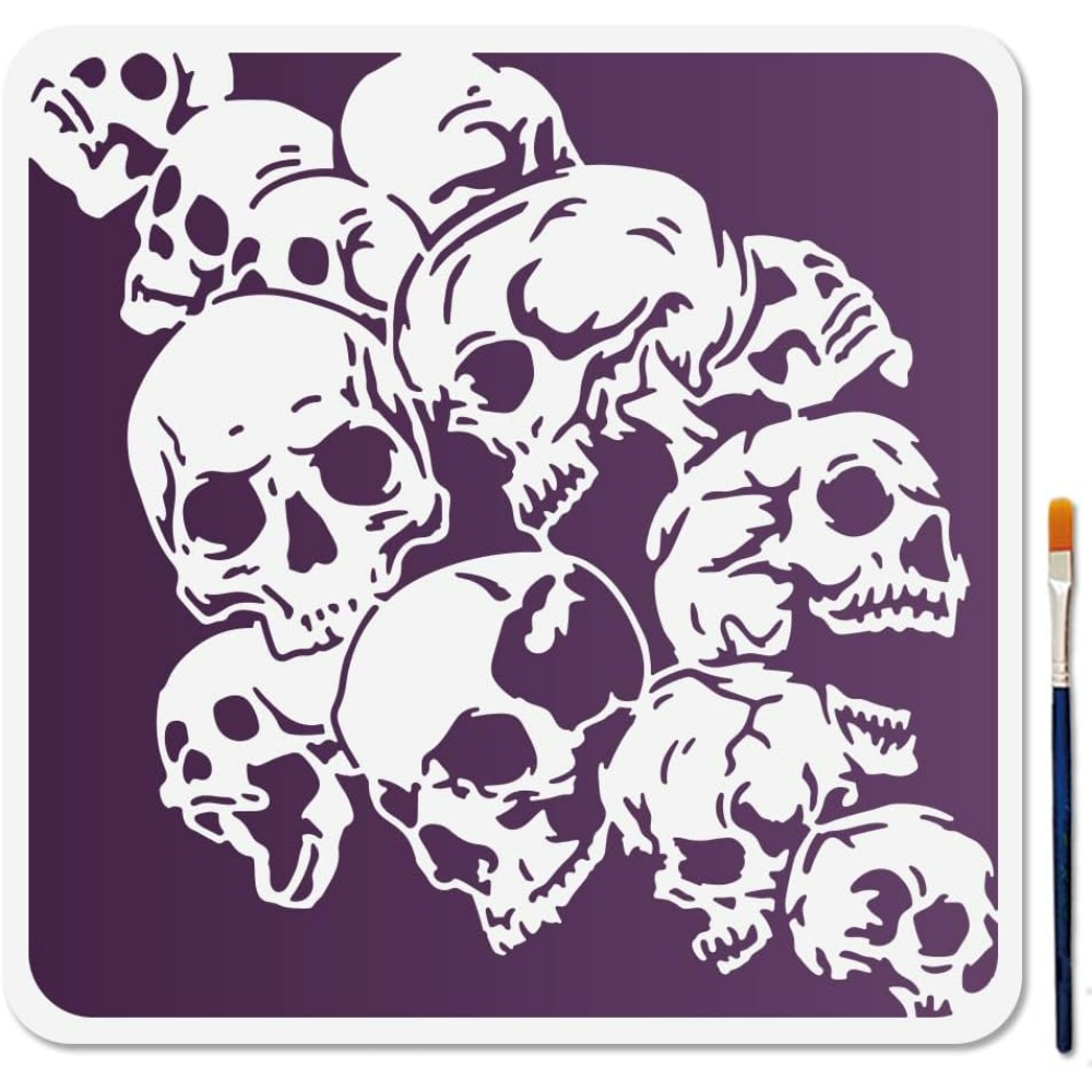 Skull Background Stencil Skull - огляд і ціна Photography Techniques