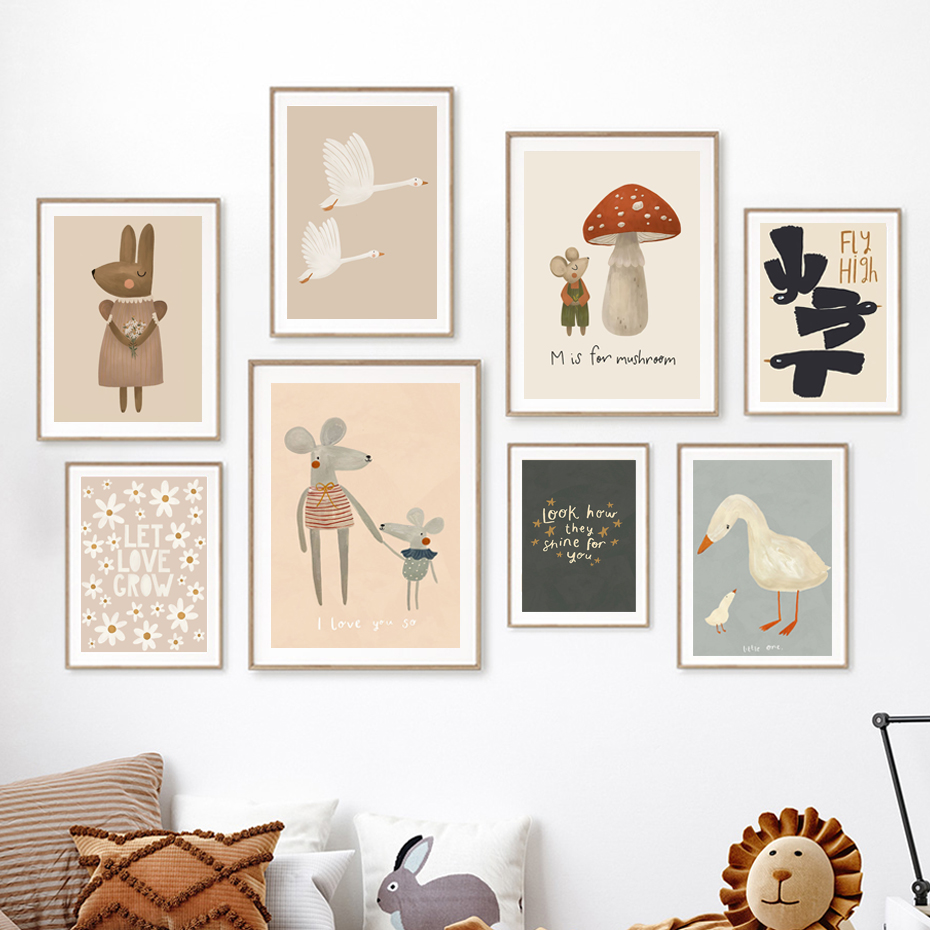 Boho Cartoon Rabbit Mouse Goos - огляд і ціна Photography Duck