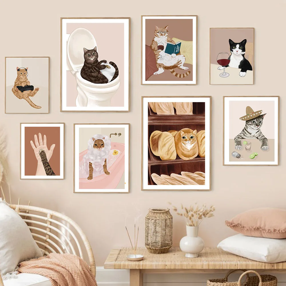 Funny Wine Black Cat Wall Art  - огляд і ціна Photography Duck