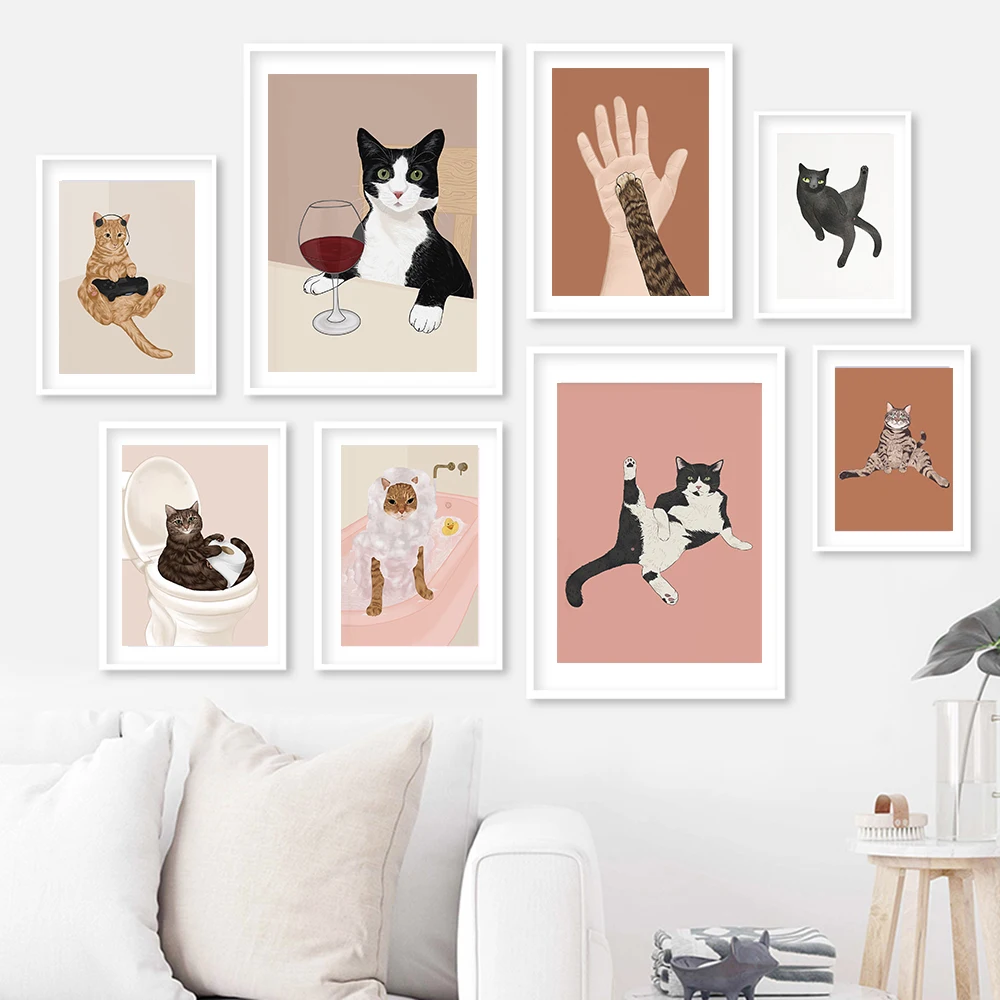 Funny Wine Black Cat Wall Art  - огляд і ціна Photography Duck